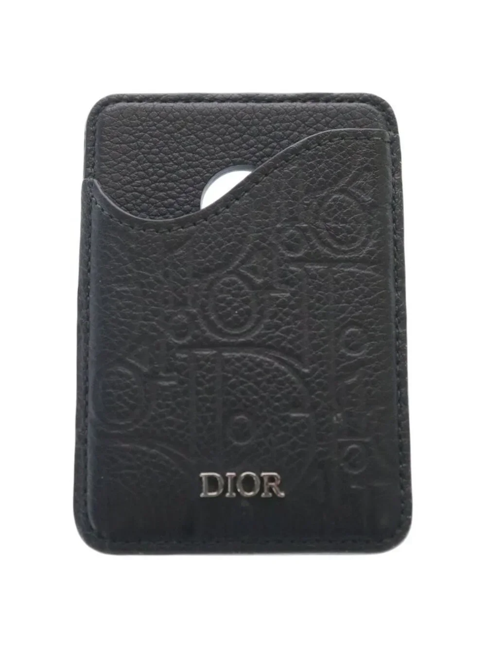 Dior Saddle Magnet Card Holder Black